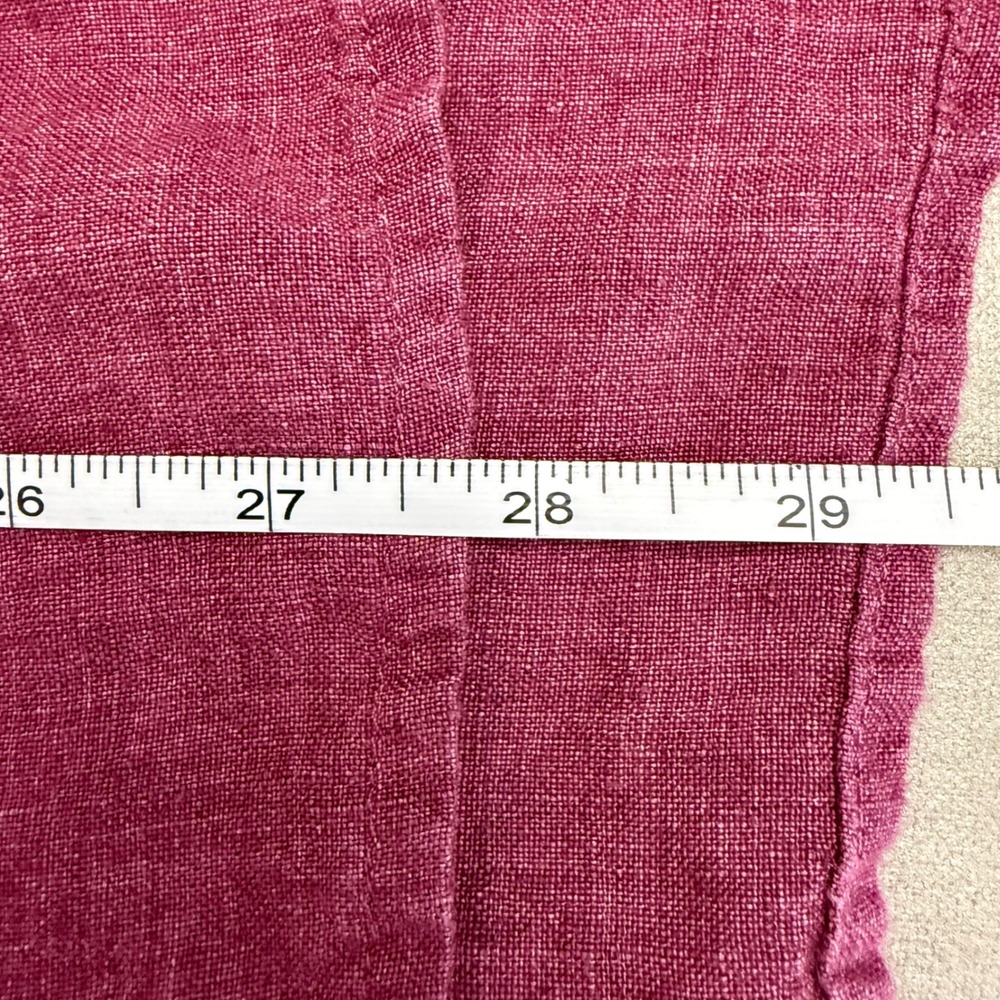 Eileen Fisher Organic Linen Button Down Tunic Top Plum Purple Womens Large L/G - Picture 7 of 8